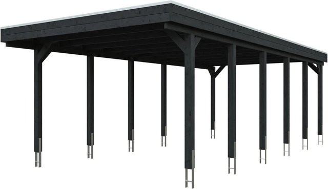 SKANHOLZ Carport Friesland aus Fichte mit EPDM-Dach in Anthrazit und Schwarz, B: 860 cm, T: 402 cm - Bild 4