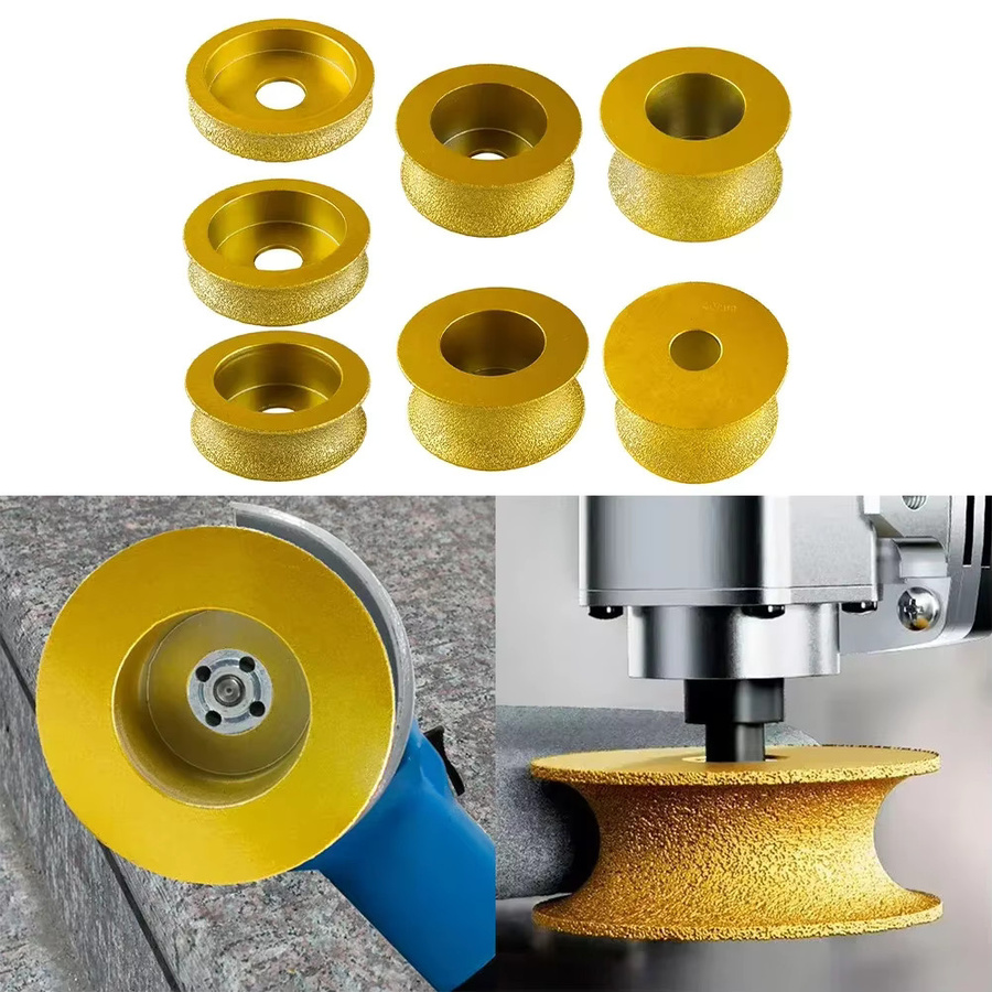 DAZZLEEX Schleifscheibe Bullnose für Trocken-Vakuum-Lötung, Schleifrad für Marmorkanten, Durchmesser: 74 mm, Breite: 20 mm - Bild 2