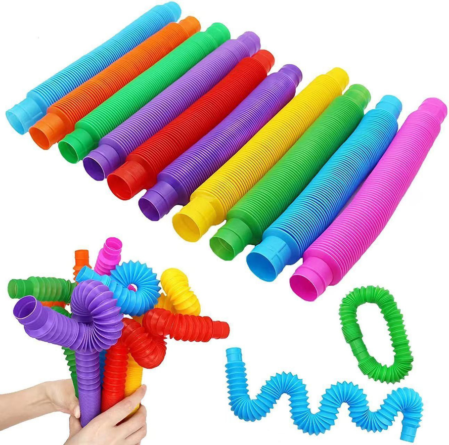 Fashnics Pop-Röhrchen Regenbogen Fidget Spielzeug Kunststoff Bunt - Bild 4