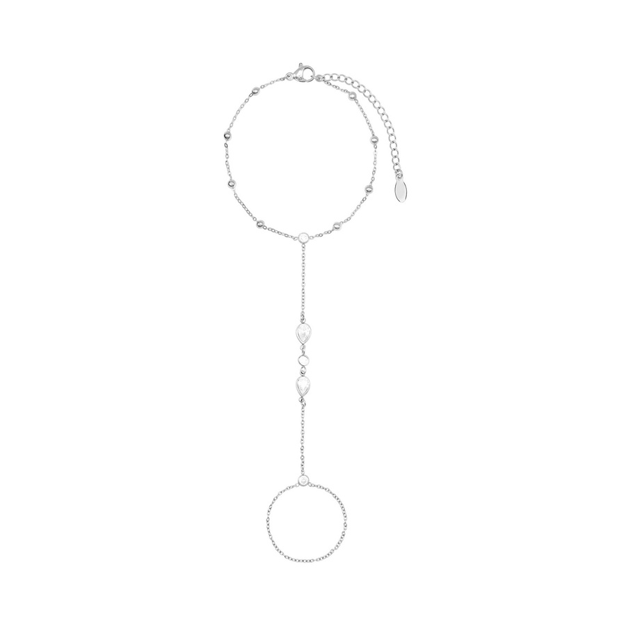 Heideman Handkette, Edelstahl, Silber, Zirkonia, Perle, Damen - Bild 1