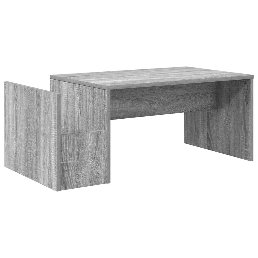 vidaXL Couchtisch modern in Grau aus Holzwerkstoff, B/T/H: 90 x 45 x 35 cm - Bild 2