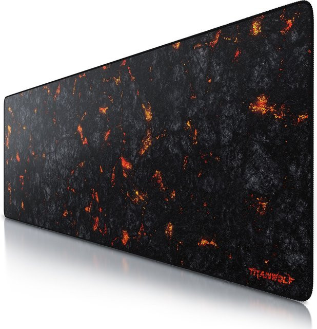 Titanwolf Gaming Mauspad XXXL Speed Mousepad Lava Rot Schwarz B/B/H: 120 x 40 cm - Bild 1