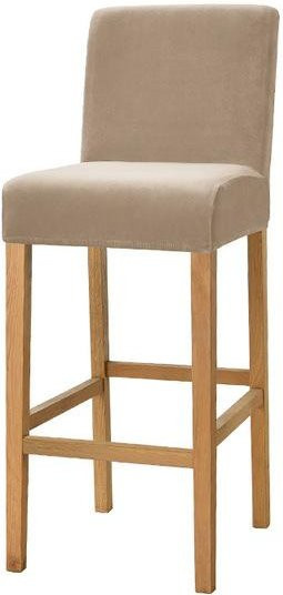 Yiran Furniture Samt Hocker Überzug Stretch Sitzbezug für Barhocker und Esszimmerstühle, Kamelfarben - Bild 1