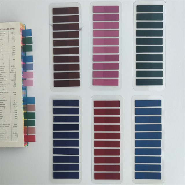 KindFuny 200 Stück transparente selbstklebende Index-Tabs in Multicolour für Schul- und Bürobedarf - Bild 1