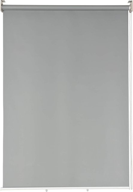 Genialo Universal-Rollo Set aus 2 Stück, Blackout, Grau, UV-beständig mit Aluminium-Schiene - Bild 1