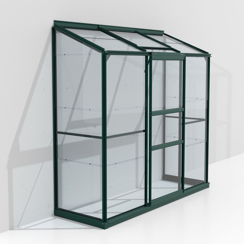 Vitavia Anlehn-Gewächshaus Styx 1300 in Grün mit ESG-Glas und Schiebefenster, B/H/T: 192,8 x 182,3 x 68,8 cm - Bild 2