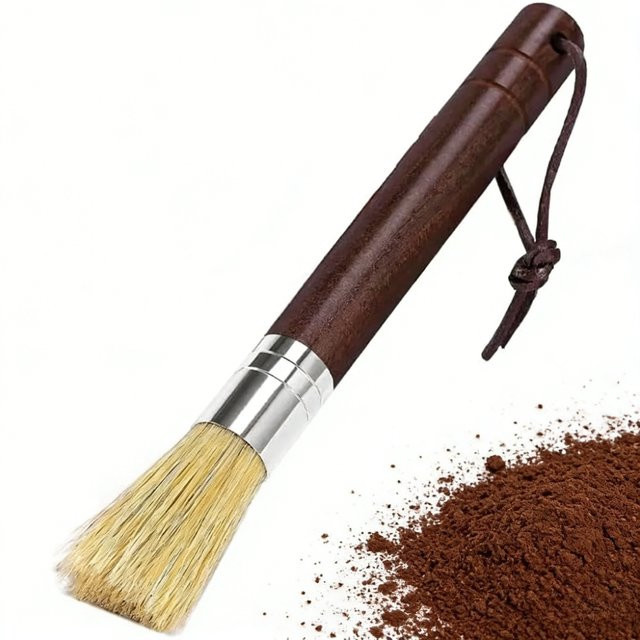 FEB.WIND Kaffeebürste und Mühlenreiniger aus Holz in Braun für Espresso-Brühgruppen, Siebträger, Schaufel und Tamper - Bild 1