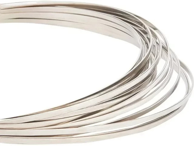 nbeads Edelstahl Draht, 18 Gauge, flach, 23 Fuß - Bild 1