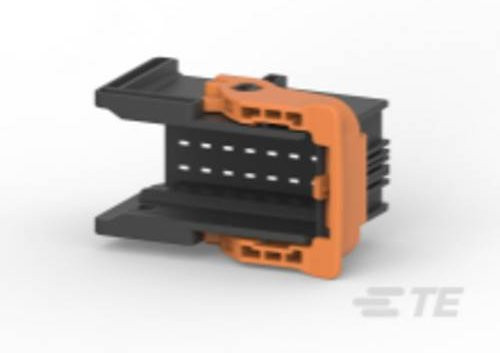 TE Connectivity Through Wall Connector in Orange, Artikelnummer 1-2141846-1 - Bild 1