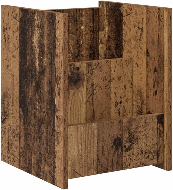 vidaXL Magazinregal aus Holzwerkstoff in Braun, modernes Standregal für Wohnzimmer, Home-Office oder Büro, B/T/H: 35 x 35 x 45 cm - Bild 1