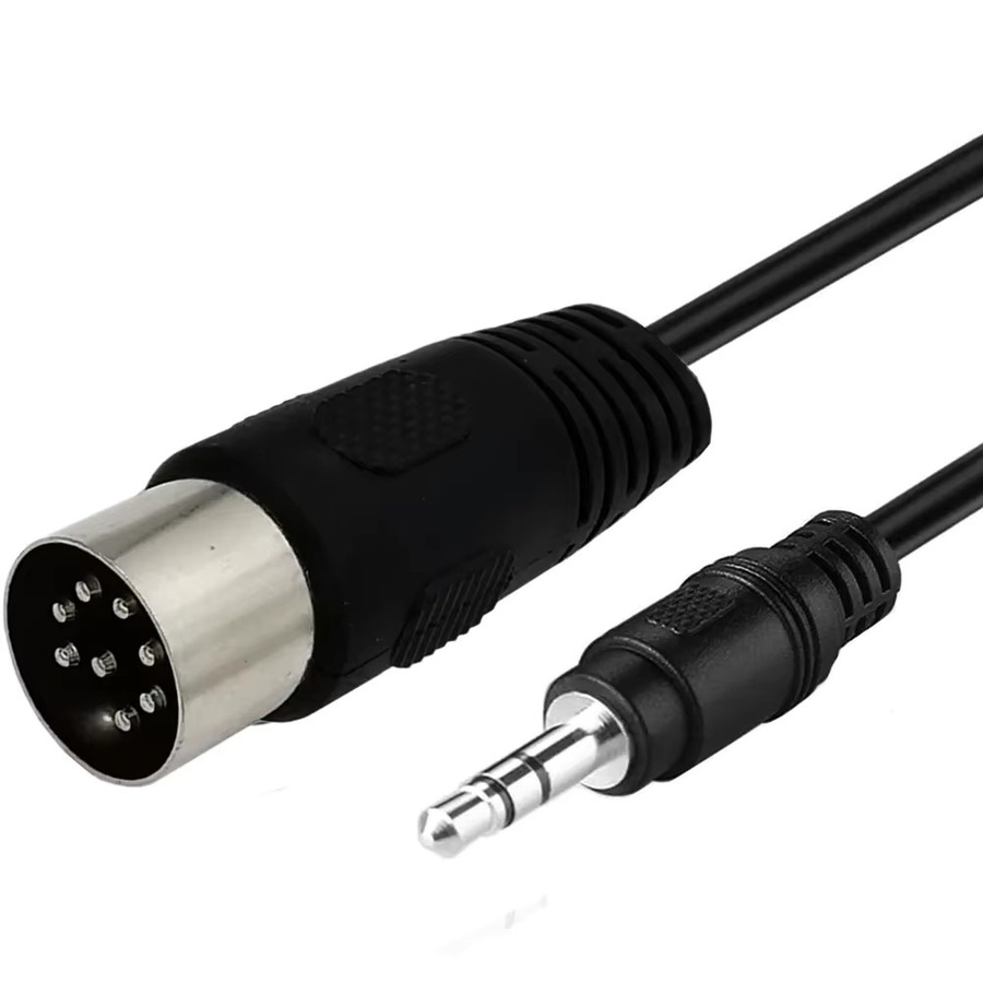 BSN Audio-Adapterkabel DIN 8-Pin auf 3,5mm Klinke in Schwarz - Bild 2