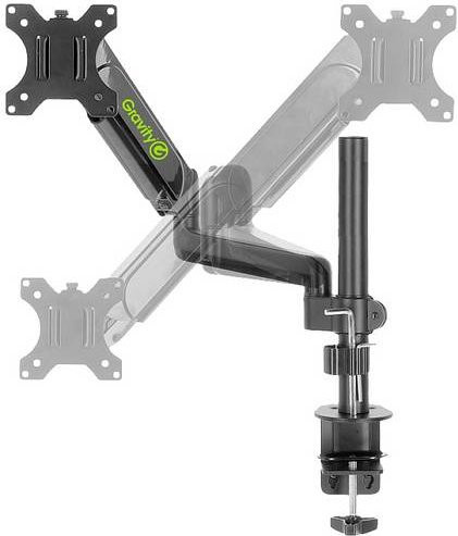 Gravity Monitor-Tischhalterung SA 6131 B Schwarz, Schwenkbar und Höhenverstellbar für Displays von 33,0 cm bis 68,6 cm - Bild 1