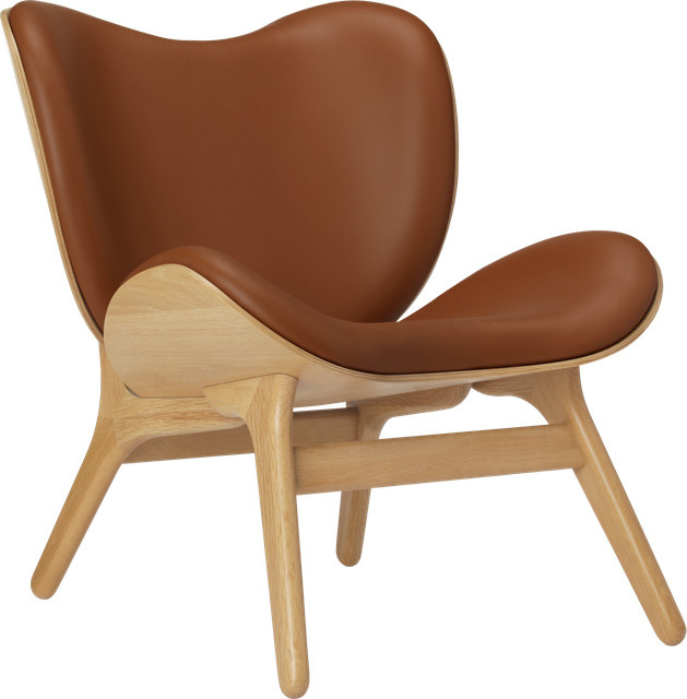 UMAGE A Conversation Piece Sessel in Braun mit Eichenholzgestell und Stoffbezug - Bild 1