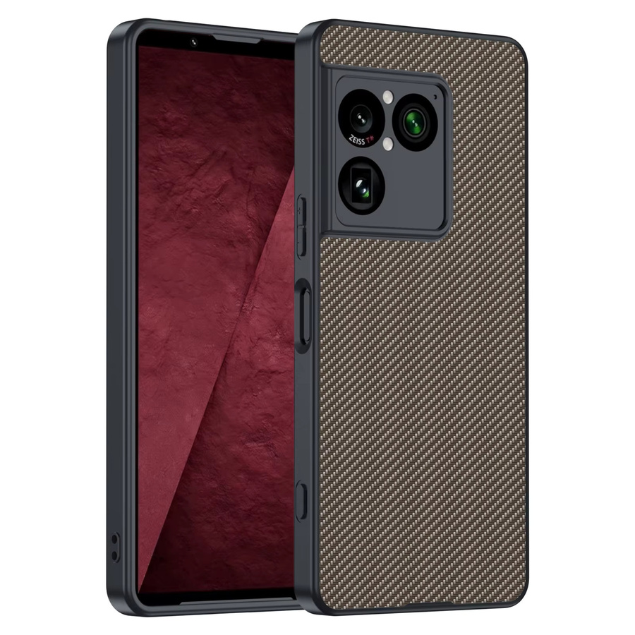 Schutzhülle für Sony Xperia 1 VIII aus PU-Leder mit Kohlefaser-Textur in Schwarz - Bild 5