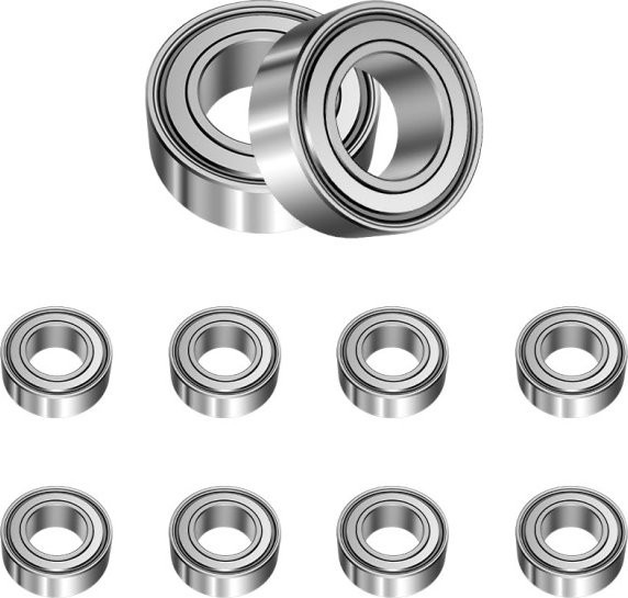 ANGEEK 10er-Pack MR105ZZ Rillenkugellager mit Doppeldichtung, B/D/H: 5 x 10 x 4 mm - Bild 1
