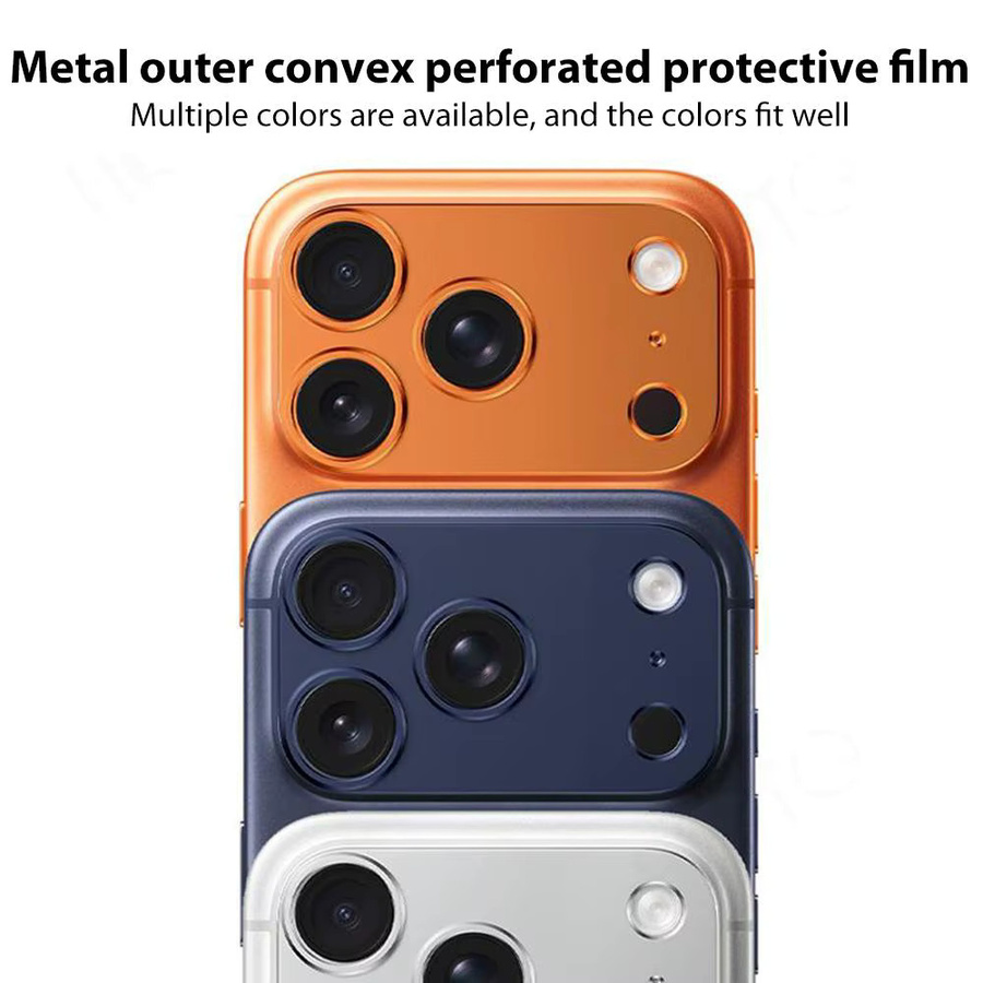 XDcase Aluminium Kamera Objektiv Schutz für iPhone 17, 17 Pro, 17 Pro Max und iPhone Air 6,5 Zoll, Farbe: Silber - Bild 4