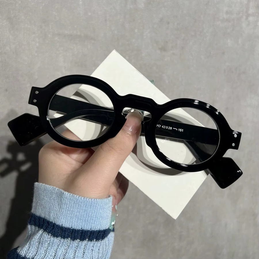 RELEN Korrektionsbrille, Unisex, Rund, Vollrand, Kunststoff, Schwarz - Bild 1