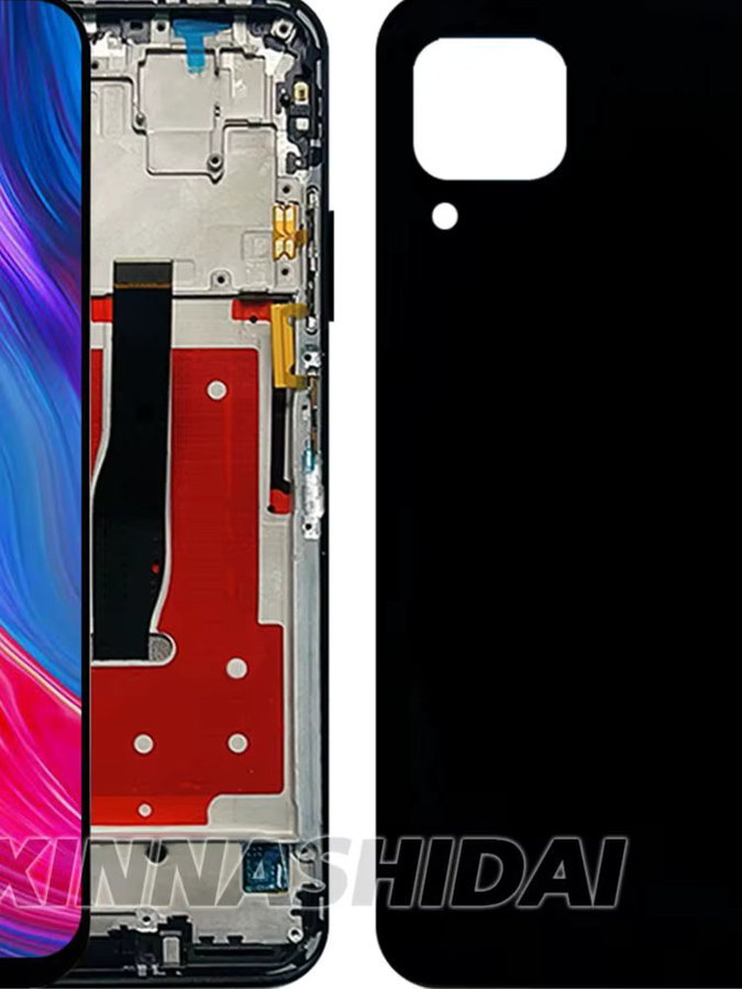 Ersatz LCD Display mit Touch Screen und Rahmen für Huawei P40 Lite CDY-NX9A JNY-LX9A inklusive Batterieabdeckung in Schwarz oder Silber - Bild 3
