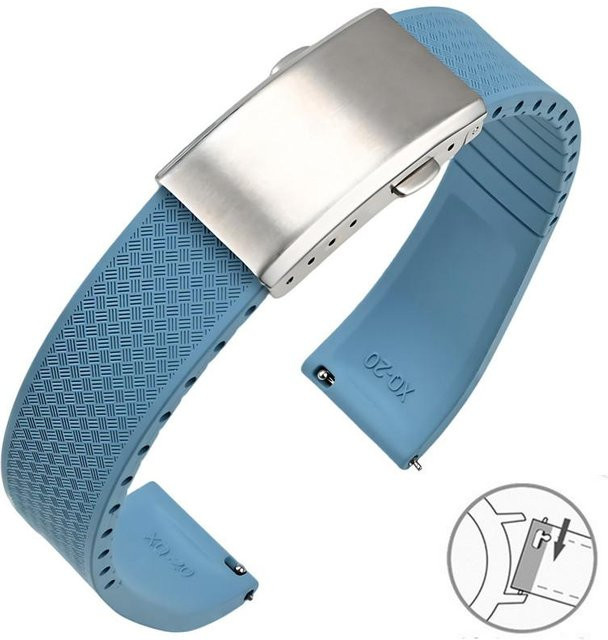 Gurtfreak Uhrenarmband Fluorkautschuk, Tropic, 20mm, gray, Unisex - Bild 1