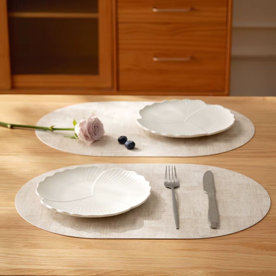 Tischset aus grünem PU-Leder für Weihnachten und besondere Anlässe - Bild 2