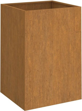 vidaXL Pflanzkübel aus Cortenstahl in Braun, B/T/H: 42 x 38 x 75 cm