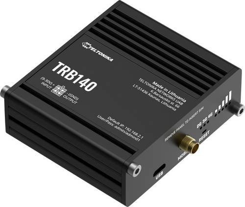 Teltonika TRB140 LTE Gateway in Schwarz mit Ethernet/LAN und Cellular-Anbindung - Bild 1