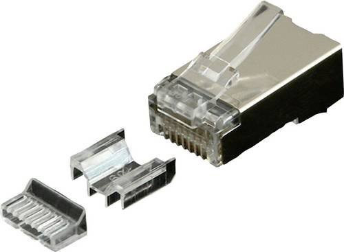 Roline Modular Plug geschirmt Cat.6A für Massiv- und Litzendraht, 10 Stück, transparent, 21.17.3099 - Bild 1