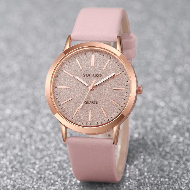 Armbanduhr Quarz, Roségold, Lederarmband, 39 mm, Damen - Bild 1