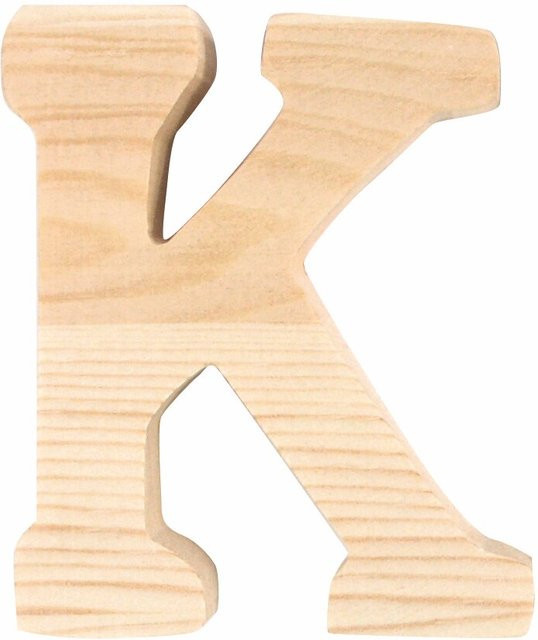 Rico Design Holz-Buchstabe K, Höhe: 8,0 cm - Bild 1