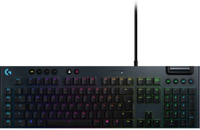 Logitech G815 Tactile Gaming-Tastatur in Schwarz mit mechanischen Schaltern und USB-C Anschluss - Bild 2