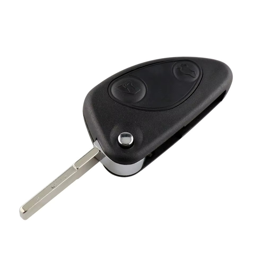 YIQIXIN Flip Remote Autoschlüssel Gehäuse mit ungeschnittener Klinge für Alfa Romeo 147 156 159 166 GT, 2/3 Tasten, Schwarz - Bild 2