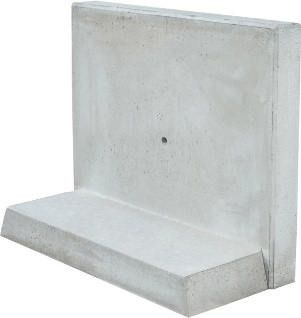 Diephaus L-Stein bewehrt aus Beton in Grau, B/H/T: 55 x 100 x 30 x 12 cm - Bild 1