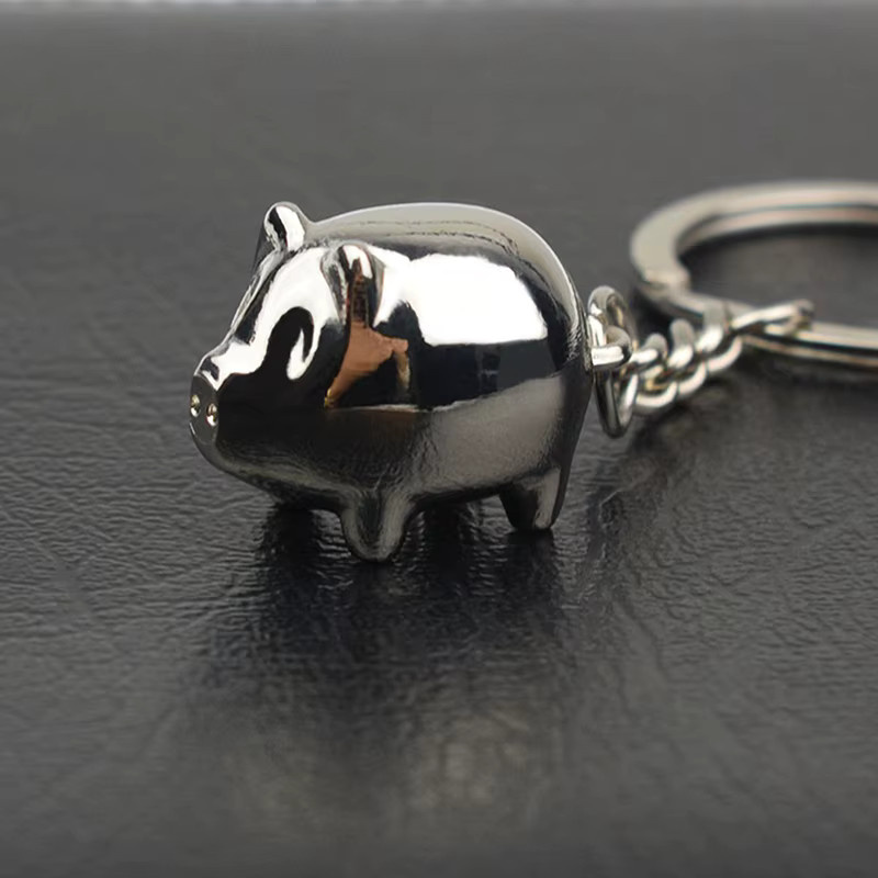 Schwein Anhänger, Legierung, Schlüsselanhänger - Bild 3