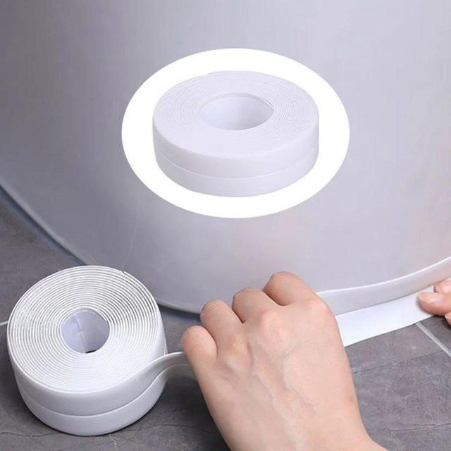 YWZT Tool Selbstklebendes Dichtungsband aus PVC für Badezimmer und Dusche, Weiß, Breite: 3,8 cm, Länge: 3,2 m - Bild 1