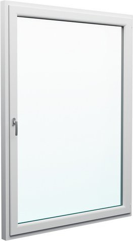 Josef Meeth Fenster und Türen Energiespar-Fenster Dreh-Kipp DIN rechts, silberfarben, B: 55 cm, H: 110 cm - Bild 1