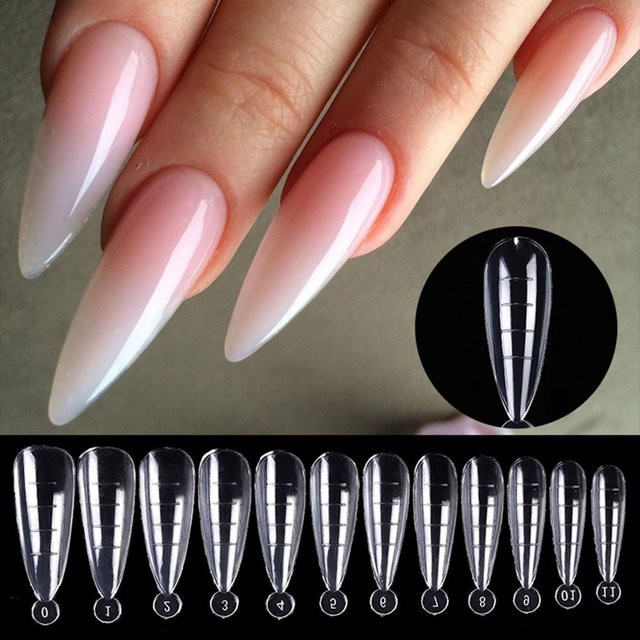 LEKGAVD Dual Form Nagelformen, 60 Stück, UV-Acryl-Gel Maniküre-Werkzeuge - Bild 1