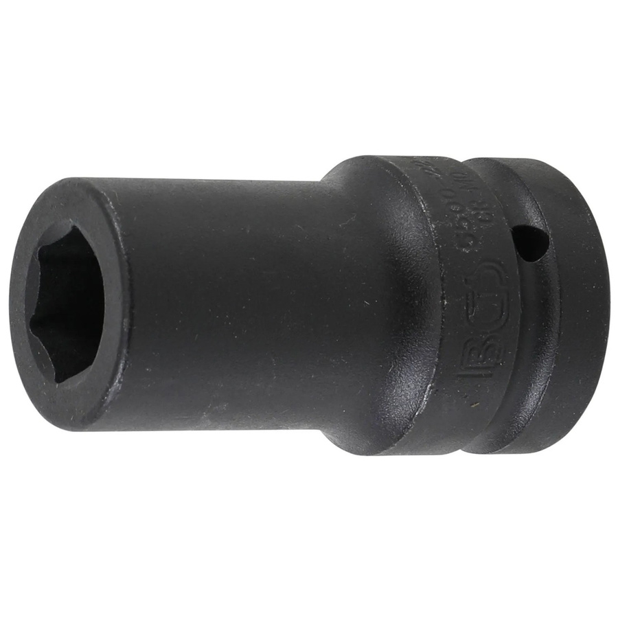 BGS Kraft-Steckschlüssel-Einsatz Sechskant tief 5500-22 mit 25 mm (1 Zoll) Antrieb und 22 mm Schlüsselweite in Schwarz aus Edelstahl - Bild 2