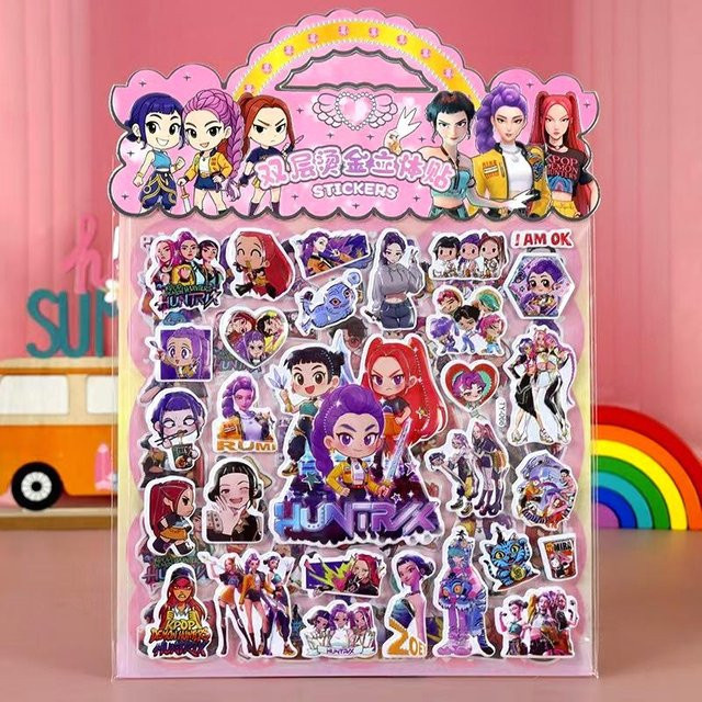 Wasserfeste 3D Kpop Dämonenjäger Aufkleber für Kinder zum DIY Gestalten von Laptop, Fahrrad und Kühlschrank in Mehrfarbig - Bild 1