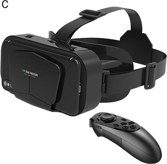 Talos Electronic Parts G10 VR-Brille mit immersivem Panorama-Display für Mobiltelefone, Schwarz - Bild 1