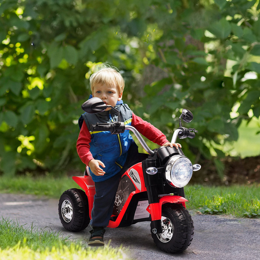 HOMCOM Elektrisches Kinderchopper Geländemotorrad, Rot Schwarz, ab 1,5 Jahre - Bild 2