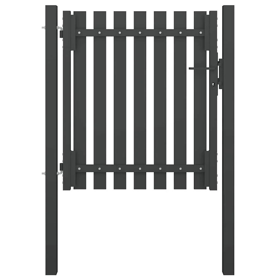 vidaXL Gartentor aus Stahl in Anthrazit, B: 100 cm, H: 125 cm - Bild 2