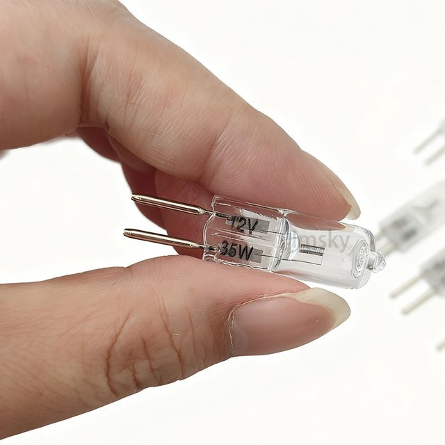 VBNM Halogenlampen G5.3 12V 35W mit warmweißem Licht, transparente Steckfassung für Gitterstrahler - Bild 1