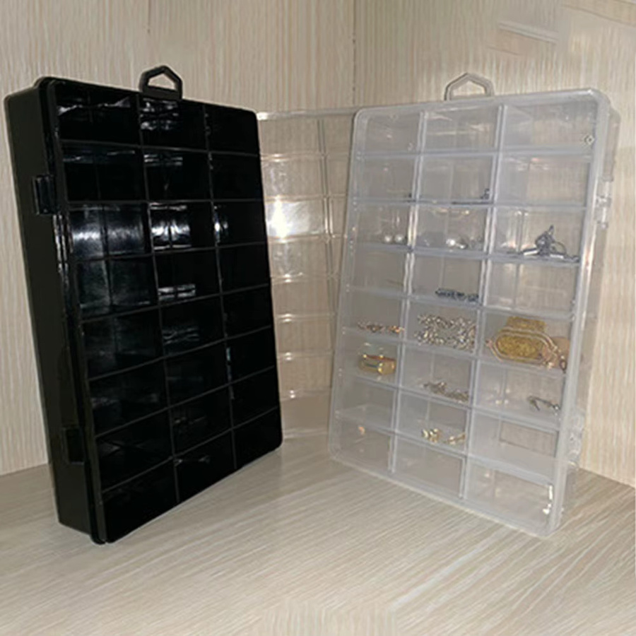 VIBRATITE Kunststoff-Aufbewahrungsbox mit 24 verstellbaren Fächern, transparent - Bild 3