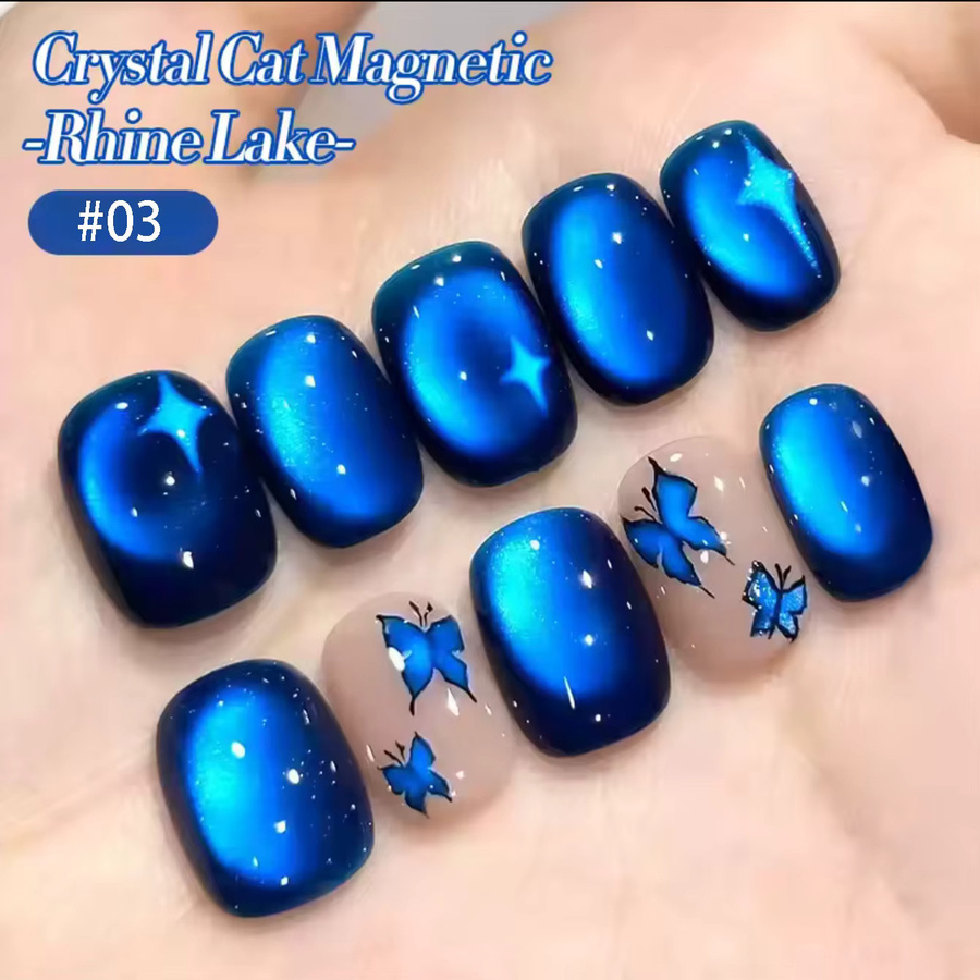 MIANEL Gel-Nagellack Blauer Sternenhimmel, Schimmernd, 10 ml - Bild 3