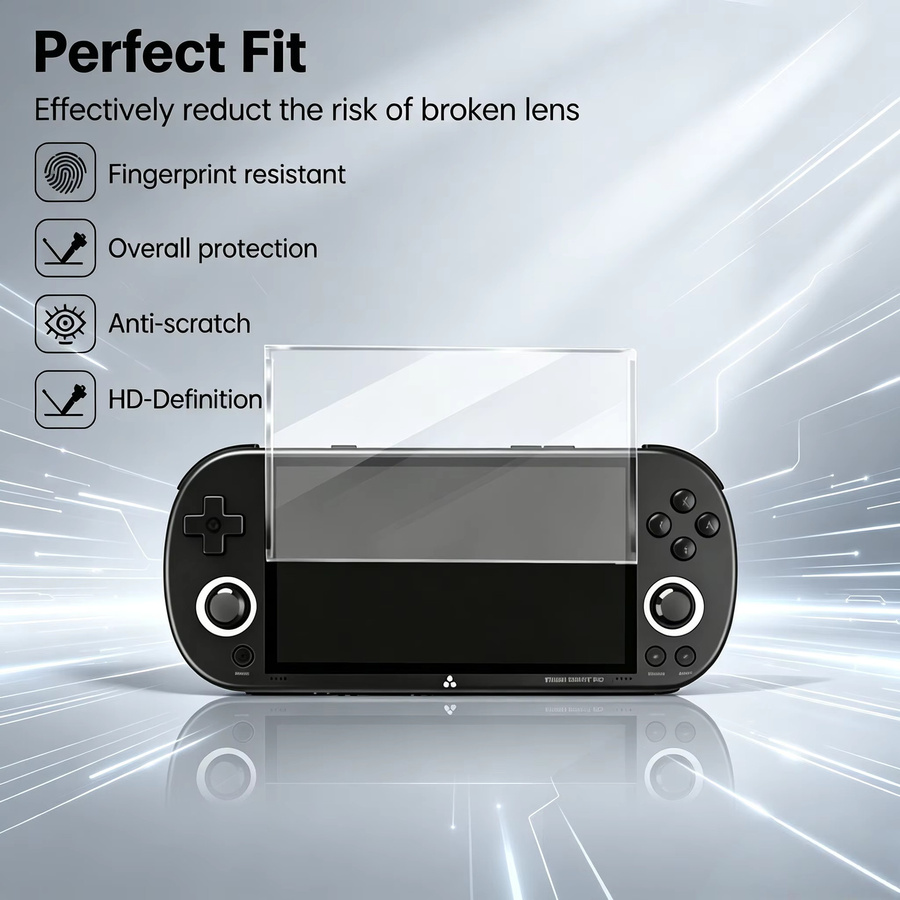 Trimui Smart Pro Zubehör-Set mit Displayschutzfolie aus gehärtetem Glas und Aufbewahrungstasche - Bild 2