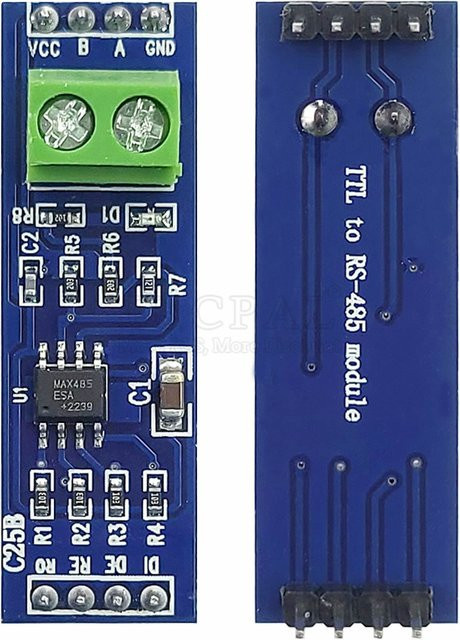 TTL zu RS485 Konvertierungsmodulplatine mit MAX485 Chip, 8-Pin, 5 V, Blau, 5,08 mm Rastermaß - Bild 1