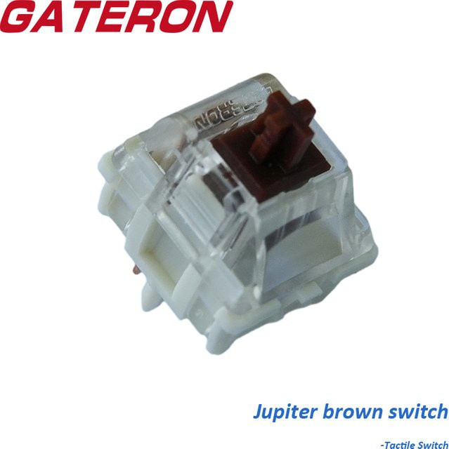 Gateron Jupiter mechanische Tastaturschalter Brown 5 Pin vorgeschmiert für SMD RGB LED Hot Swap Gaming und Office - Bild 1