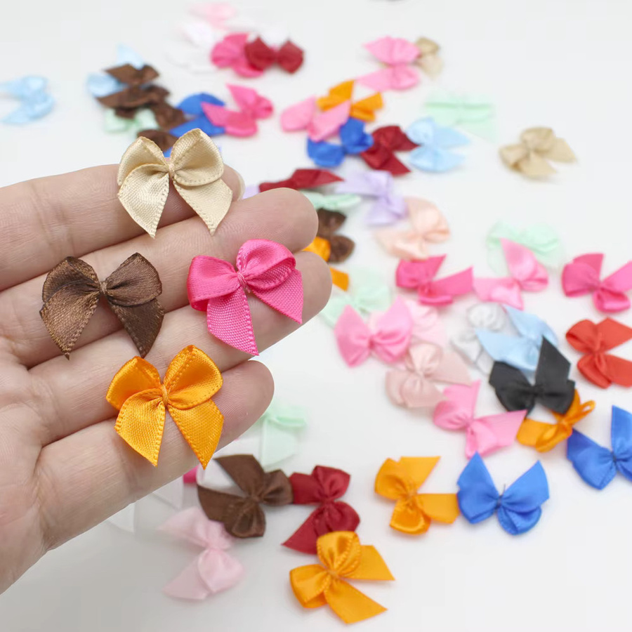 Bunte Dacron Band Bögen für DIY Handarbeit und Party Dekoration, 50-100 Stück pro Packung, Größe: 2 x 2,5 cm, Mehrfarbig - Bild 6