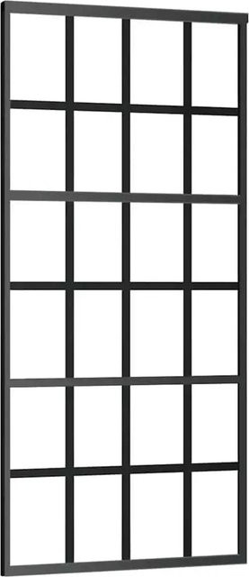 vidaXL Schiebetür aus ESG-Glas und Aluminium in Schwarz, B/H: 90 x 205 cm - Bild 1