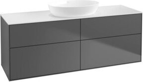 V&B Waschtischunterschrank Finion in Anthrazit matt, B/T/H: 160 x 50,1 x 0 cm - Bild 1